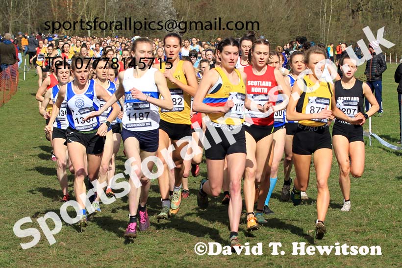 Senior Womens 2022 CAU Inter Counties Cross Country, Prestwold Hall, Loughborough.  Photo: David T. Hewitson/Sports for All Pics